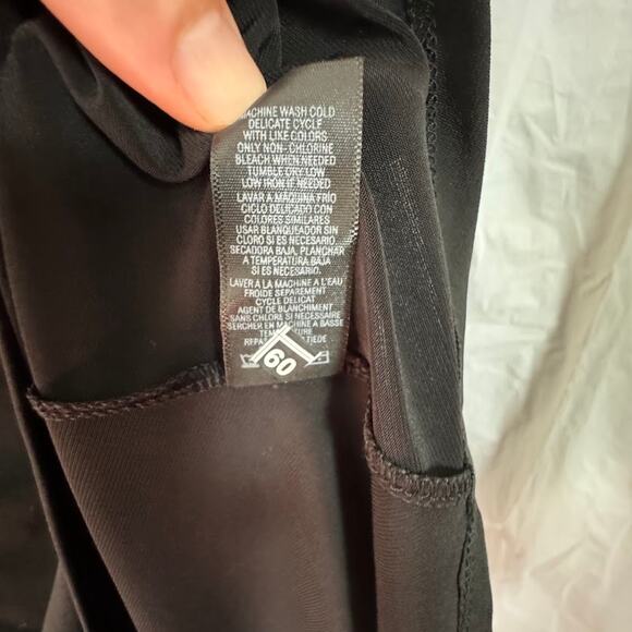 NWT- Nina Leonard Trapeze Dress Black 3/4 Sleeve Stretch Knit Women sz Small - Picture 10 of 10